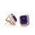 2020s 14ct Yellow and White Gold Amethyst and Diamond Earrings, A Pair For Sale - Image 5 of 7