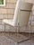 2010s Set of 8 Milo Baughman for Thayer Coggin 1187 Dining Chairs – Soft Ivory/Cream/Greige & Polished Stainless For Sale - Image 5 of 9