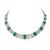 19.11 Ctw Vivid Emerald and 8.82 Ctw Diamond Tennis Necklace 18k White Gold For Sale In New York - Image 6 of 9