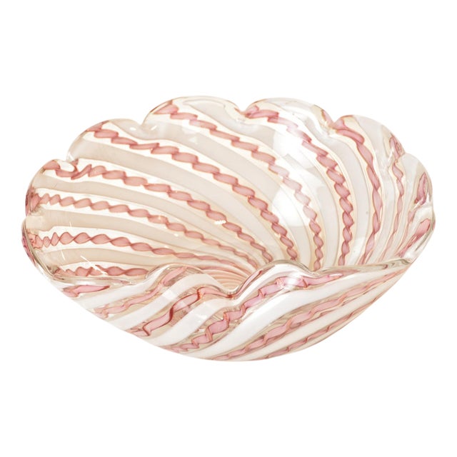 Zanfirico Bowl by Architecture Archimede Seguso for Seguso Vetri d'i Arte, Italy, 1940s For Sale