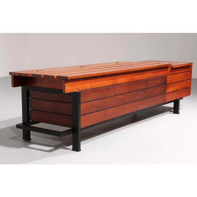 Vintage Wooden Bench with Storage, 1960 For Sale - Image 11 of 16
