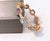 Bochic Capri” Vintage Sapphire & Multi Natural Gem Bangle Set 18K Gold & Silver For Sale - Image 14 of 15