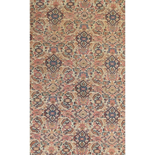 Textile Antique Senneh Kilim Rug 4'7'' x 6'8'' For Sale - Image 7 of 10