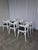 Vintage White Bentwood Dining Chairs with Blue Fabric Seats, 1970s, Set of 6 For Sale - Image 15 of 18