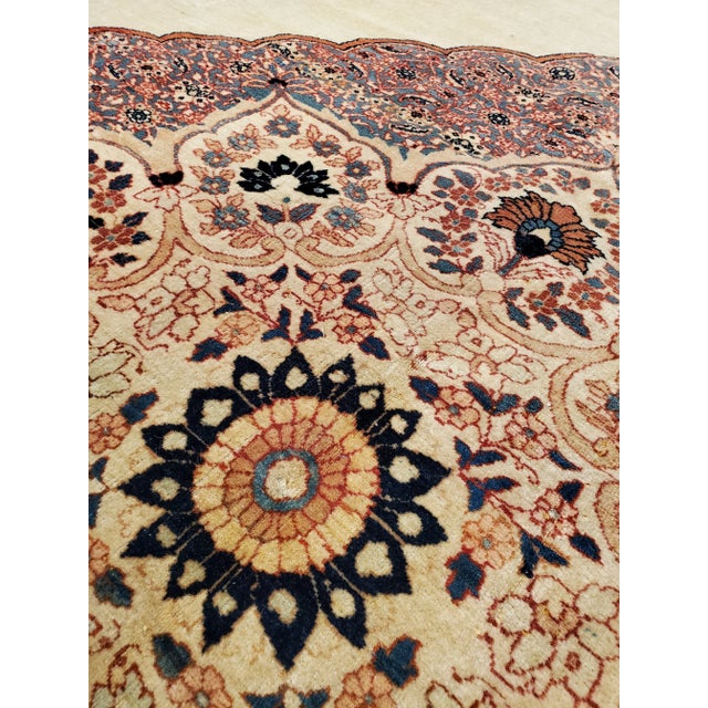 Antique Tabriz Hadji Jalili Persian Rug 9'9x12'4 For Sale - Image 9 of 11
