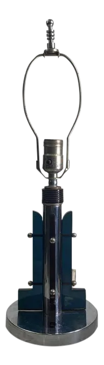 Art Deco Skyscraper Bakelite and Chrome Lamp
