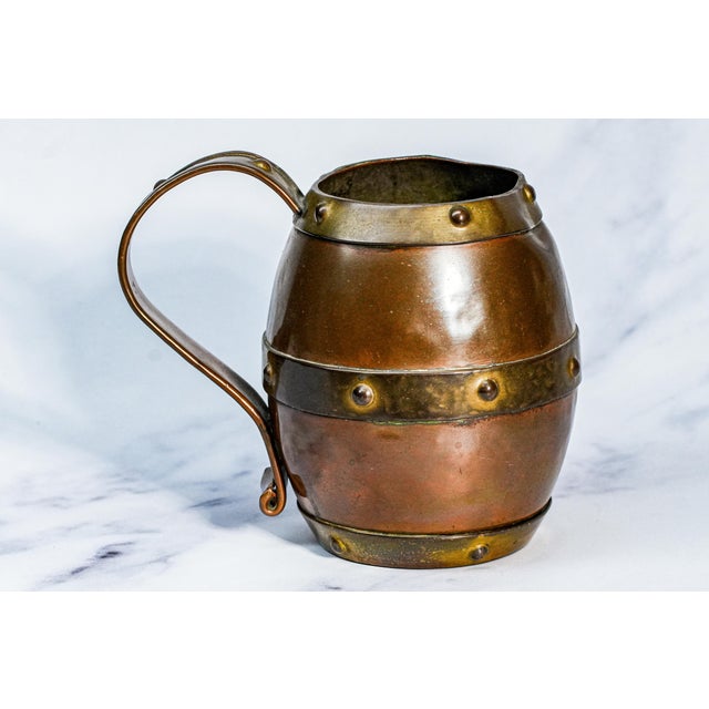 Metal Antique Wonderful Handmade Copper Arts and Crafts Style Mug Cup For Sale - Image 7 of 8