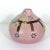 1970s Vintage Studio Pottery Vase With Peacock and Raised Flower Details Pink Signed by Artist For Sale - Image 5 of 11