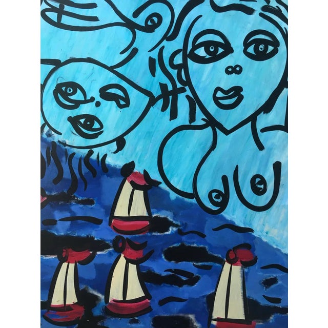 Peter Keil Large 1960s Peter Keil Abstract Painting For Sale - Image 4 of 12