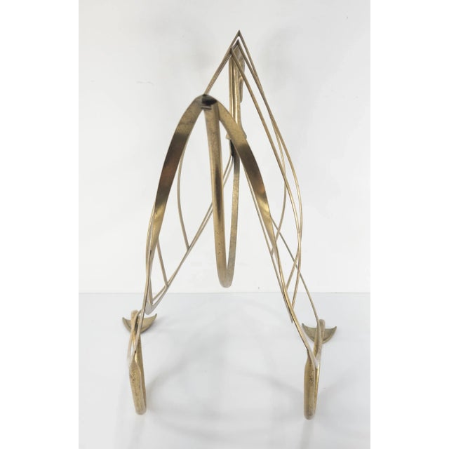 19th Century English Swan or Goose Form Brass Magazine Rack For Sale - Image 4 of 10