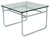Mid-Century Bauhaus Coffee Table Chrome and Glass, France, 1980s For Sale