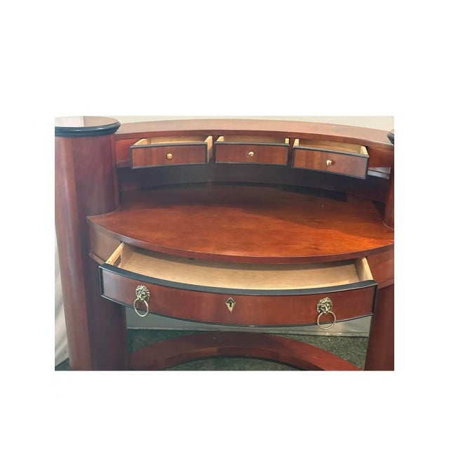 1990s Century Furniture Biedermeier Style Mahogany Desk For Sale In Seattle - Image 6 of 9