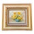Vintage Mid Century Yellow Flowers Oil Painting Still Life For Sale