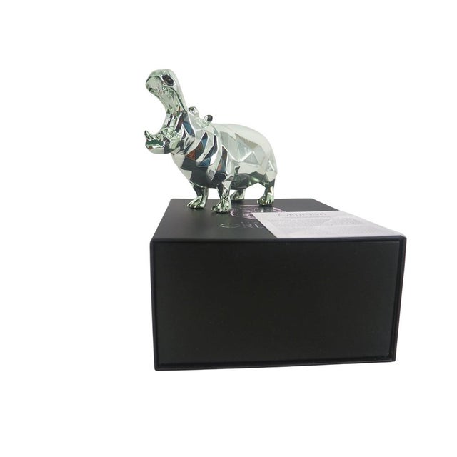 Richard ORLINSKI (1966) Hippo (Green Edition) Original resin sculpture Metallic green Dimensions: 15 x 11 x 6 cm (approx....