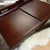 Mid Century Modern Mahogany Brown Stained Solid Wood Sleigh Accent Tray Set Unique & Stylish