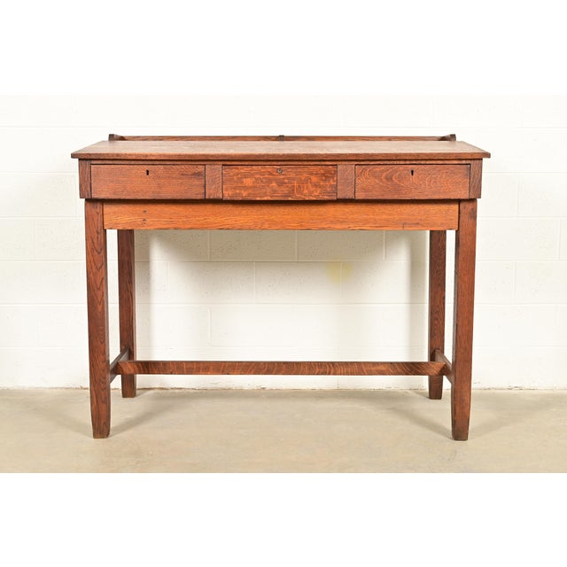 An exceptional antique Mission or Arts & Crafts period standing writing desk or architect's desk In the manner of Charles...