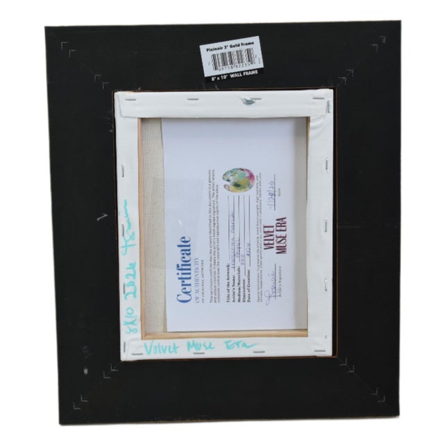 Bold Impressionist Floral Painting Including the Antiqued Gold Wood Frame For Sale - Image 4 of 5