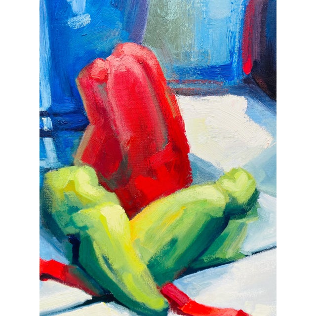 Late 20th Century Impressionist Still Life Oil on Canvas Signed Roberta Melzl For Sale In Philadelphia - Image 6 of 10