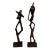 Vintage African Art Folk Wood Sculptures Set of 2 For Sale