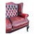 English High-Back Chesterfield Sofa with Queen Anne Legs in Burgundy Leather, 1980s For Sale - Image 6 of 8