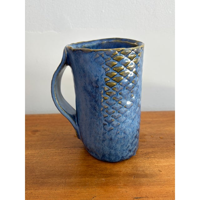 Ceramic Late 20th Century Handmade Folk Art Pottery Mug For Sale - Image 7 of 7