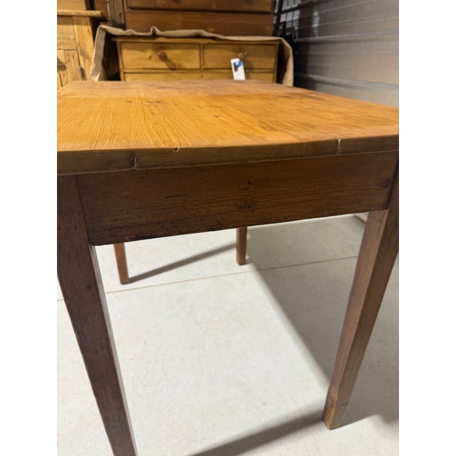 Antique Pine Table / Desk With Single Drawer From England For Sale - Image 11 of 18