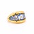 Vintage 1980 Dome Ring, 18-Carat Gold, Natural Sapphires (4 Carats Total), Size 6.25 For Sale - Image 9 of 9