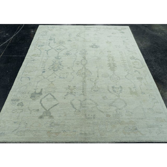 Early 21st Century Turkish Oushak Rug 4'11" x 7'1" #19256 For Sale - Image 5 of 8