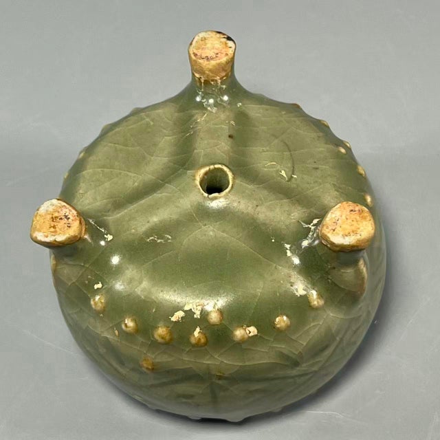 Mid 19th Century Antique Chinese Longquan Celadon Tripod Vessel For Sale - Image 5 of 5