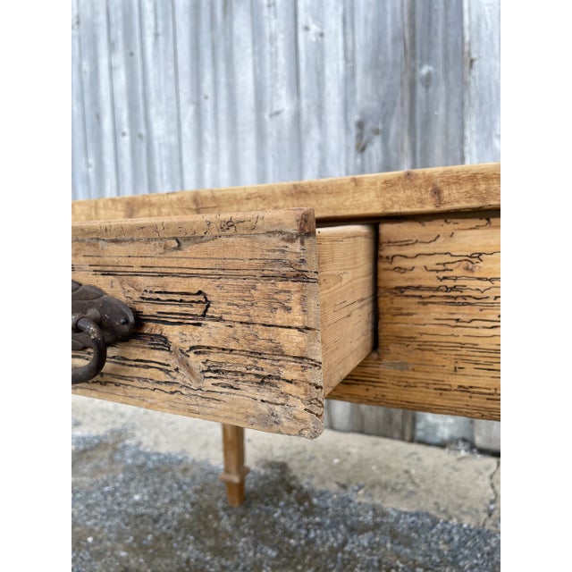 Wood Late 1800s Swedish Pine Dining Table For Sale - Image 7 of 12