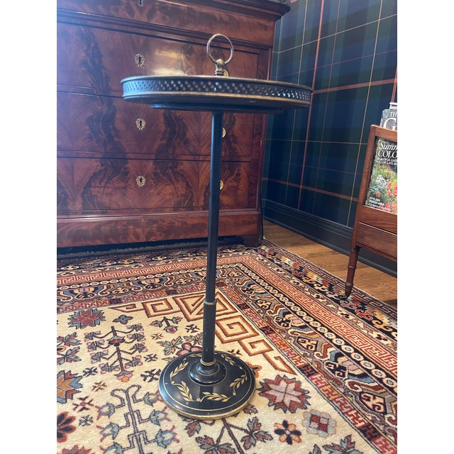 1950s Charming Vintage, Weighted Metal Painted Butler’s Caddy/Cocktail Tray For Sale - Image 5 of 9