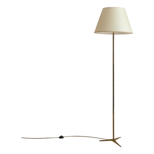 Italian Brass Tripod Floor Lamp by Riccardo Scarpa, 1960s For Sale