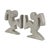 Silver Metal La Linea Bookends by Osvaldo Cavandoli, 1970s, Set of 2 For Sale - Image 8 of 16