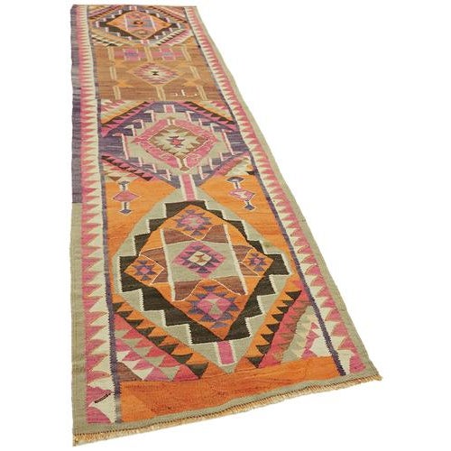 Textile Vintage Kilim Runner Rug For Sale - Image 7 of 7