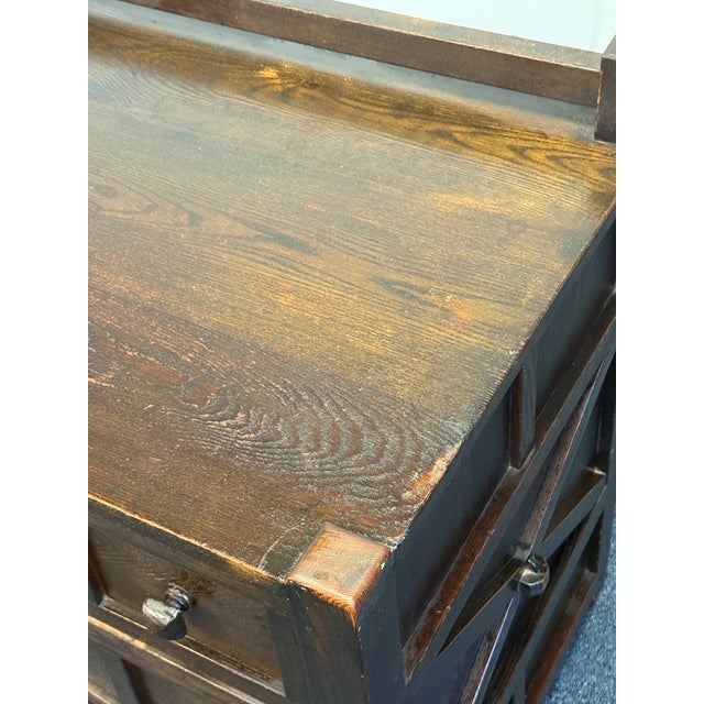 1900 - 1909 Early 20th Century Solid Oak Mission Style Chest For Sale - Image 5 of 10