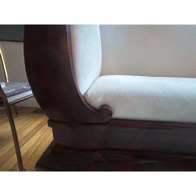 Mid 19th Century 19th Century Antique Empire Style Mahogany Sofa For Sale - Image 5 of 10