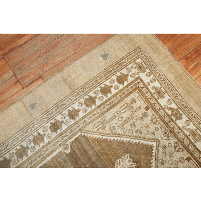 Cream Persian Serab Gallery Tribal Rug rug no.j3690 For Sale - Image 8 of 8
