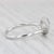Contemporary Piero Milano Diamond Heart Swirl Ring 18k White Gold With Box Size 7 For Sale - Image 3 of 9