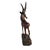 Traditional Vintage Hand-Carved Wood Gazelle Antelope Sculpture, 25” For Sale - Image 3 of 11