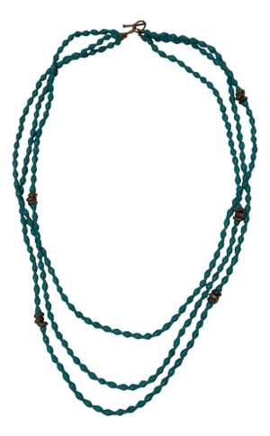 Handmade Three Strand Tiered Beaded Necklace