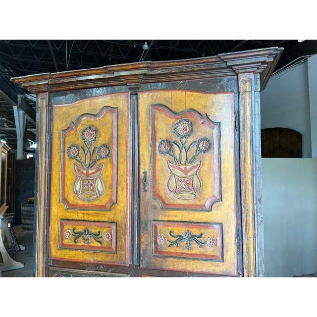 Italian Walnut Armoire - 17th Century Northern Italian Armoire A' 4 Portes For Sale - Image 3 of 13