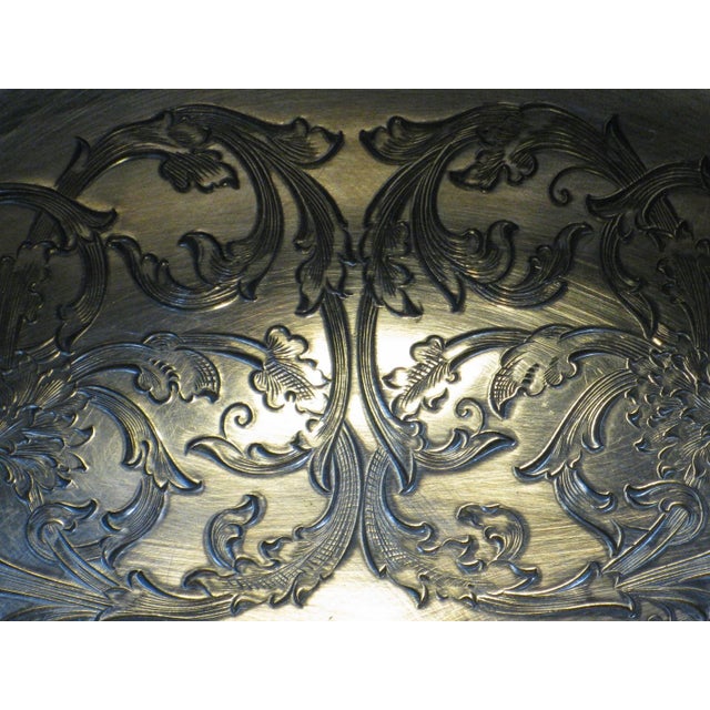 Bowl Footed WILCOX Silverplate Hand-Engraved Scrolls Silver 1850-1899 Bowls For Sale - Image 9 of 17