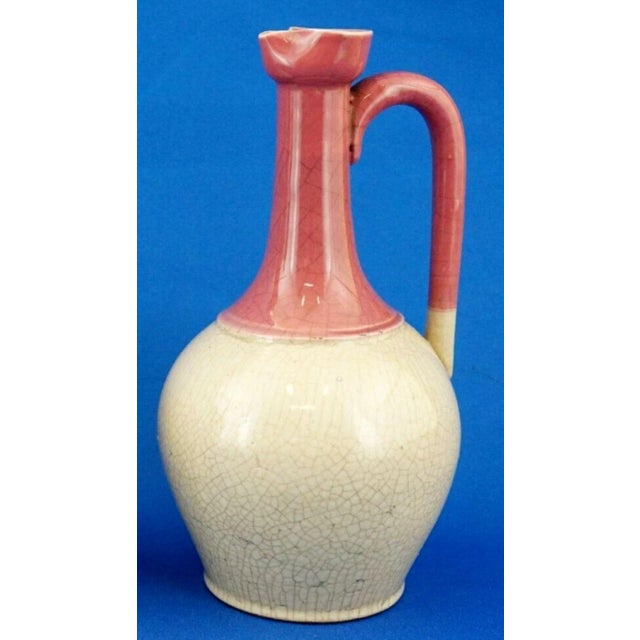 19th Century Art Nouveau Majolica Ceramic Jugs attributed to Sarreguemines or Lunéville, France, Set of 3 For Sale - Image 4 of 18