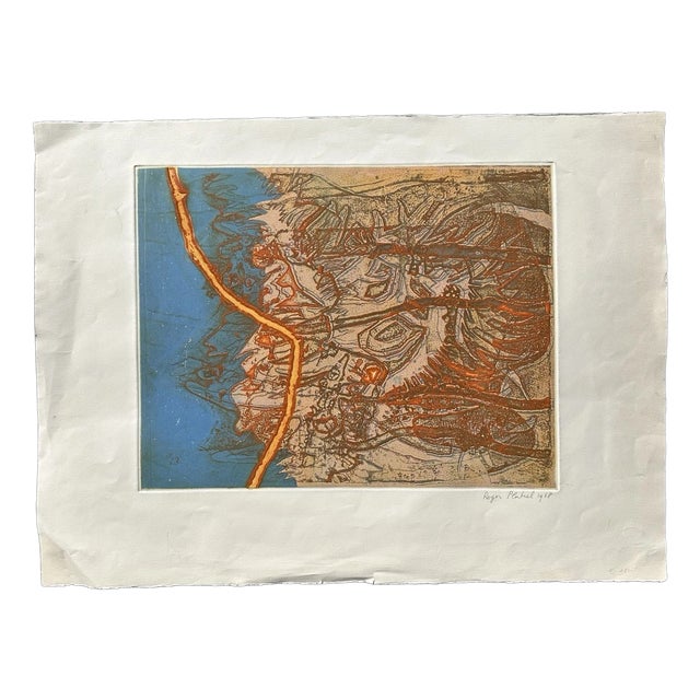 Roger Platiel, Nebulous-Untitled, 1968, Oil on Canvas For Sale