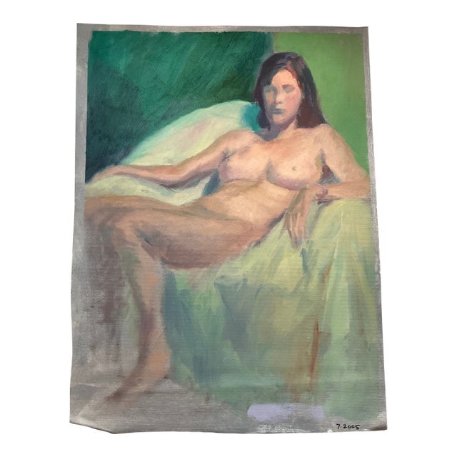 Contemporary Original Female Nude Abstract Expressionist Painting For Sale