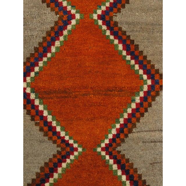 Tribal Vintage Hand-Knotted Persian Gabbeh Rug 3'3" X 5'8" For Sale - Image 3 of 6