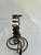 Metal Vintage Primitive Iron and Wood Spiral Courting Candle Holder For Sale - Image 7 of 8