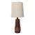 Vintage Brown Ceramic and Walnut Table Lamp With Finial by Gordon and Jane Martz For Sale