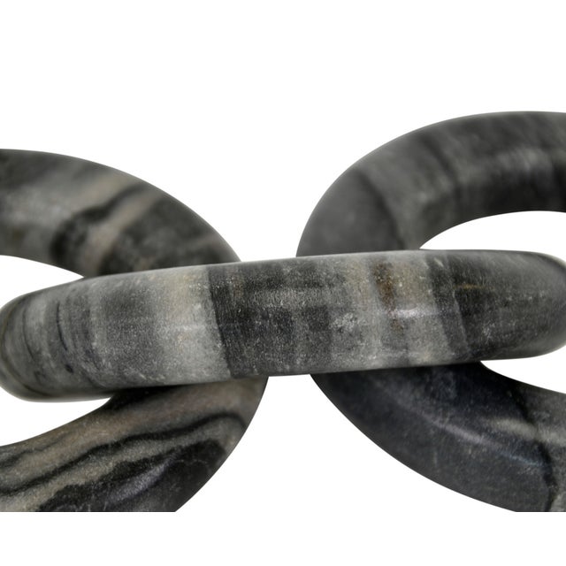 2020s Matthew Izzo Home Circlet Marble Chain Link Decor Accent For Sale - Image 5 of 5