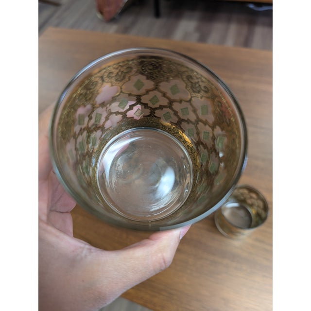 Metal 1960s 22k Gold Culver "Valencia" Old Fashioned Cocktail Glasses- Set of 6 For Sale - Image 7 of 9